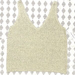 NWT Tribal Sweater Tank - V-Neck Mellow & Textured Bouclé Knit - Size Large